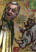 Exemple 30 de carte postale sign�e Jacques Lardie dit Jihel utilisant le timbre-monnaie comme illustration