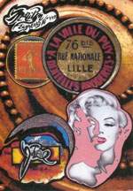 Exemple 328 de carte postale signée Jacques Lardie dit Jihel utilisant le timbre-monnaie comme illustration