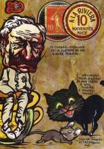 Exemple 33 de carte postale sign�e Jacques Lardie dit Jihel ou JL utilisant le timbre-monnaie A la Riviera - Nouveaut�s - Nice comme illustration