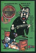 Exemple 419 de carte postale sign�e Jacques Lardie dit Jihel ou JL utilisant le timbre-monnaie So�tena�y - Huile de foie de morue - comme illustration