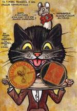 Exemple 44 de carte postale sign�e Jacques Lardie dit Jihel utilisant le timbre-monnaie comme illustration