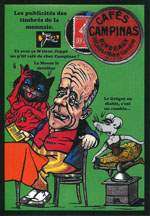Exemple 489 de carte postale sign�e Jacques Lardie dit Jihel utilisant le timbre-monnaie Caf�s Campinas comme illustration