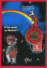 Exemple 520 de carte postale signée Jacques Lardie dit Jihel utilisant le timbre-monnaie Concert Mayol comme illustration