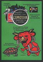 Exemple 530 de carte postale signée Jacques Lardie dit Jihel ou JL utilisant le timbre-monnaie Comoedia comme illustration