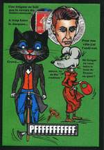 Exemple 550 de carte postale sign�e Jacques Lardie dit Jihel utilisant le timbre-monnaie Kirby Beard & Co comme illustration