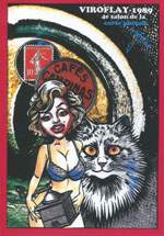 Exemple 554 de carte postale sign�e Jacques Lardie dit Jihel utilisant le timbre-monnaie Caf�s Campinas comme illustration