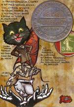 Exemple 57 de carte postale sign�e Jacques Lardie dit Jihel utilisant le timbre-monnaie comme illustration