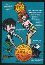Exemple 629 de carte postale sign�e Jacques Lardie dit Jihel ou JL utilisant le timbre-monnaie A la Riviera - Nouveaut�s - Nice comme illustration