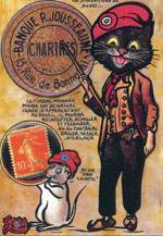 Exemple 66 de carte postale sign�e Jacques Lardie dit Jihel utilisant le timbre-monnaie comme illustration