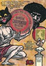 Exemple 69 de carte postale sign�e Jacques Lardie dit Jihel utilisant le timbre-monnaie comme illustration