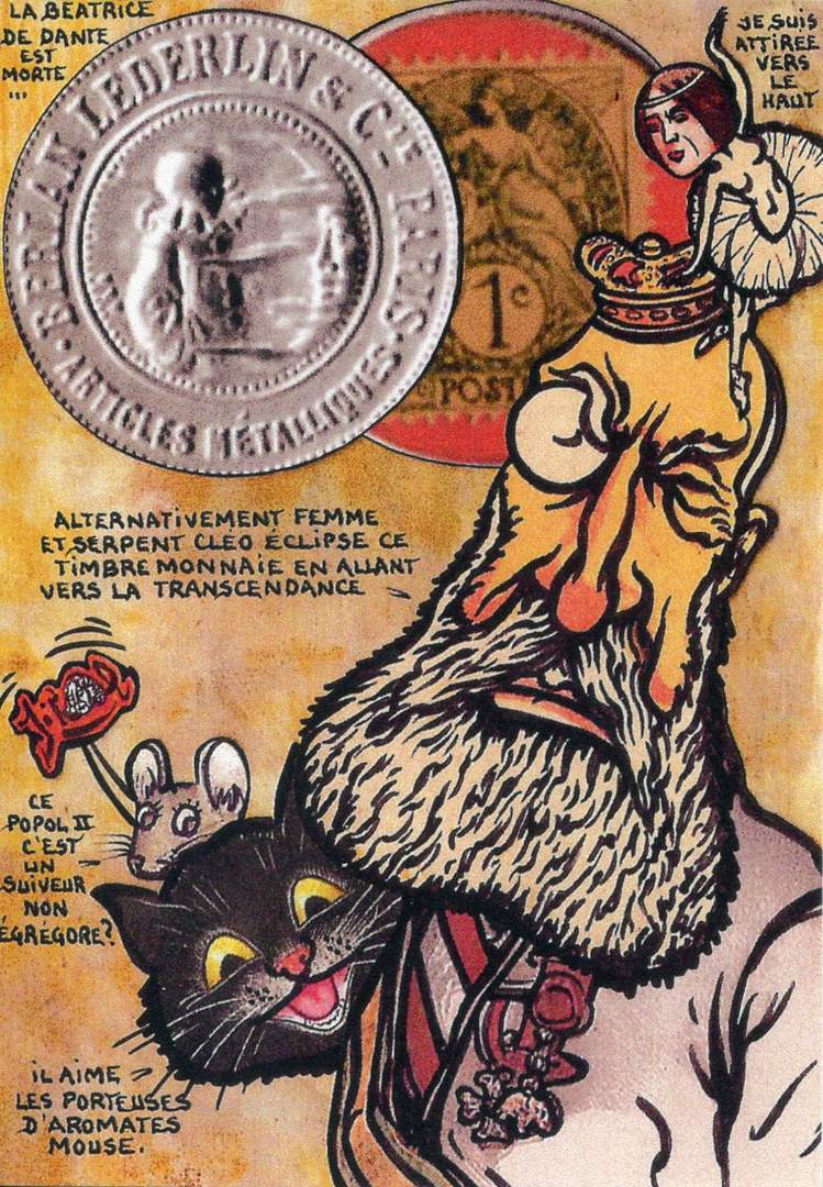 Exemple 73 de carte postale sign�e Jacques Lardie dit Jihel utilisant le timbre-monnaie Berlan Lederlin & Cie - Paris - Articles m�talliques comme illustration