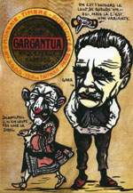 Exemple 746 de carte postale sign�e Jacques Lardie dit Jihel ou JL utilisant le timbre-monnaie Gargantua comme illustration