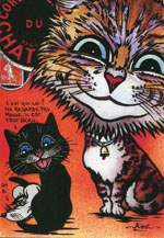 Exemple 787 de carte postale sign�e Jacques Lardie dit Jihel ou JL utilisant le timbre-monnaie Cordonnerie du Chat Noir comme illustration