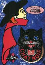 Exemple 800 de carte postale sign�e Jacques Lardie dit Jihel ou JL utilisant le timbre-monnaie Cordonnerie du Chat Noir comme illustration