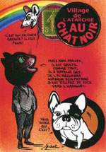 Exemple 835 de carte postale sign�e Jacques Lardie dit Jihel ou JL utilisant le timbre-monnaie Cordonnerie du Chat Noir comme illustration