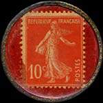 Timbre-monnaie Lait Suisse à l'Ours - 10 centimes rouge sur fond rouge - revers