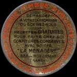 Timbre-monnaie La Ménagère - 10 centimes rouge sur fond doré - avers