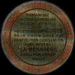 Timbre-monnaie La Ménagère - 25 centimes bleu sur fond doré - avers