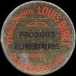 Timbre-monnaie Louis Biret - Produits alimentaires - Pouzauges (Vend�e) - 10 centimes rouge sur fond dor� - avers