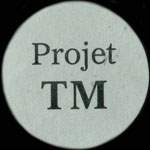 Projet TM pour Madagascar - Diego Suarez - Nofibé - Mayotte - Vatomandry - Carton bleu 28 mm (exemplaire décalé) - revers