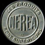 Timbre-monnaie Les produits Nerea sont supérieurs - 10 centimes rouge sur fond bleu - avers