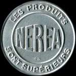Timbre-monnaie Les produits Nerea sont supérieurs - 25 centimes bleu sur fond rouge - avers