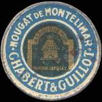 Timbre-monnaie Nougat de Montélimar - Chabert & Guillot - Type 2 - 5 centimes vert sur fond rouge - avers