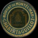 Timbre-monnaie Nougat de Mont�limar - Chabert & Guillot - Type 2 - 5 centimes vert sur fond rouge - avers