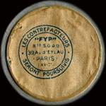 Timbre-monnaie Nouvelles Galeries - Type 1 (S.G.D.G. au dessus) - cercle FYP sur fond blanc - revers