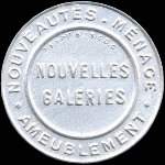 Timbre-monnaie Nouvelles Galeries - Type 1 (S.G.D.G. au dessus) - 25 centimes bleu sur fond blanc - avers