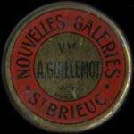 Timbre-monnaie Nouvelles Galeries Saint-Brieuc - 10 centimes rouge sur fond rouge - avers