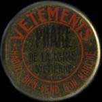 Timbre-monnaie Phare de la Loire - 5 centimes vert sur fond rouge - avers