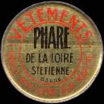 Timbre-monnaie Phare de la Loire - 25 centimes bleu sur fond rouge - avers