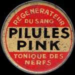 Timbre-monnaie Pilules Pink ( type 3 sans S.G.D.G.) - 5 centimes vert sur fond rouge - avers