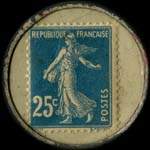 Timbre-monnaie Pilules Pink ( type 2 avec S.G.D.G.) - 25 centimes bleu sur fond blanc - revers