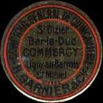 Timbre-monnaie Quincaillerie Garnier - 10 centimes rouge sur fond bleu - avers