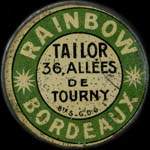 Timbre-monnaie Rainbow - Tailor - Bordeaux - 10 centimes rouge sur fond rouge - avers