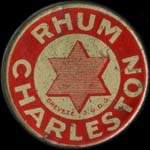 Timbre-monnaie Rhum Charleston - 25 centimes bleu sur fond bleu-turquoise - avers