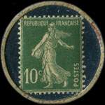 Timbre-monnaie Tout Paris � Saint Cloud - F�te de Mai 1921 - 10 centimes vert sur fond bleu - revers