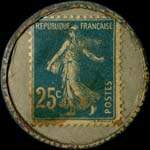 Timbre-monnaie Tout Paris à Saint Cloud - Fête de Mai 1921 - 25 centimes bleu sur fond vert - revers