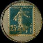 Timbre-monnaie Tout Paris � Saint Cloud - F�te de Mai 1921 - 25 centimes bleu sur fond vert - revers