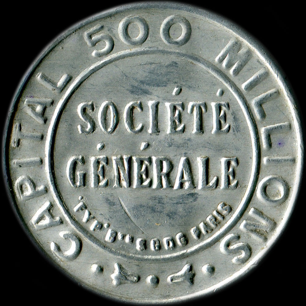 Timbre-monnaie Société Générale type 3