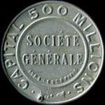 Timbre-monnaie Société Générale (type 2d) - 25 centimes bleu sur fond blanc - avers