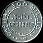 Timbre-monnaie Société Générale (type 2a) - 5 centimes vert sur fond doré - avers