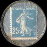Timbre-monnaie Soldérine Bakers - 25 centimes bleu sur fond gris - revers