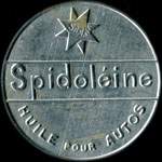 Timbre-monnaie Spidoléine (type 2 avec inscriptions visibles au verso) - 10 centimes rouge sur fond vert - avers