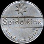 Timbre-monnaie Spidoléine (type 1 avec inscriptions non visibles au verso) - 25 centimes bleu sur fond bleu - avers