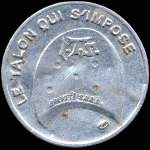 Timbre-monnaie Talon L.T.S. - 5 centimes vert sur fond rouge - avers