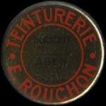 Timbre-monnaie Teinturerie E.Rouchon - 10 centimes rouge sur fond rouge - avers