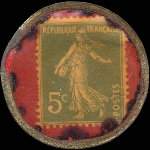 Timbre-monnaie The Sport - Type 2 (Brevet� s.g.d.g.) - 5 centimes vert sur fond rouge - revers
